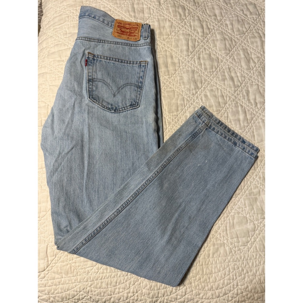 Levi's 550 Relaxed Fit Jeans Mens 34x36 Light Wash Tapered Leg Denim